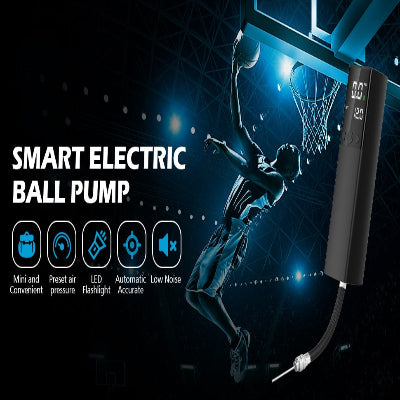 Electric Ball Pump, Smart Air Pump Portable Fast Ball Inflation with Precise Pressure Gauge and Digital