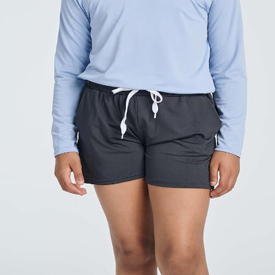 Girls Athletic Performance Dry-Fit Running Shorts with Drawstring & Pockets