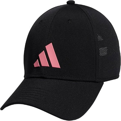 Soccer Fan Structured Adjustable Fit Strapback Hat, Black/Easy Pink