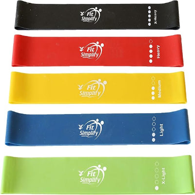 Resistance Loop Exercise Bands with Instruction Guide and Carry Bag
