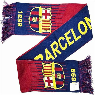 Officially Licensed FC Barcelona Soccer Team Double-Sided Unisex Scarf