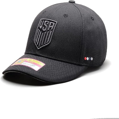 Soccer Fan Structured Adjustable Fit Strapback Hat, Black/Easy Pink