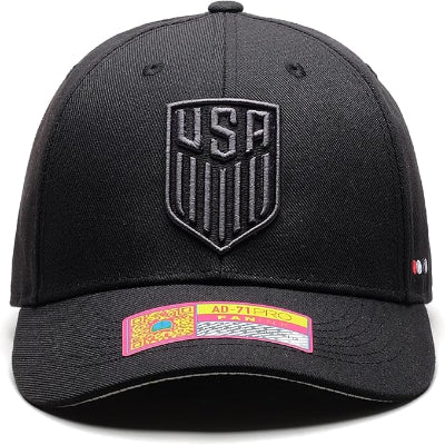 Team USA - US Soccer National Team 'Dusk' Adjustable Hat/Cap (Black)