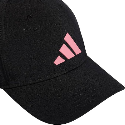 Soccer Fan Structured Adjustable Fit Strapback Hat, Black/Easy Pink