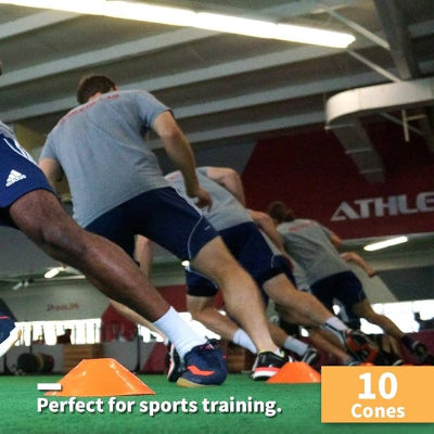 Agility Ladder and Cones 20 Feet 12 Adjustable Rungs Fitness Speed Training Equipment,1 Carry Bags, 10 Cones, 4 Stakes, Basketball, Soccer-1