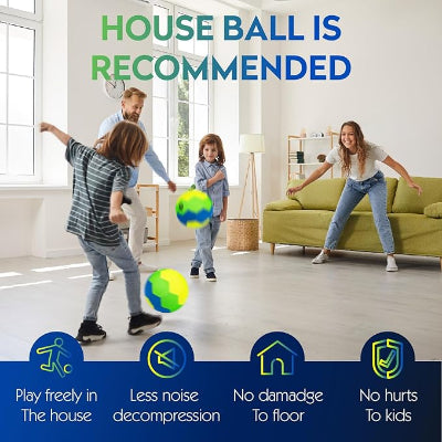 The House Ball, Soft and Safe Indoor Soccer Balls Size 4 for Inside Home Yard, Fun Kids Soccer Gifts for Girls Boys Indoor Play