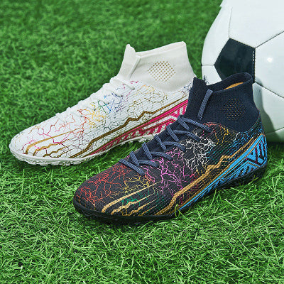 High-top Youth Spike Turf Soccer Shoes-2