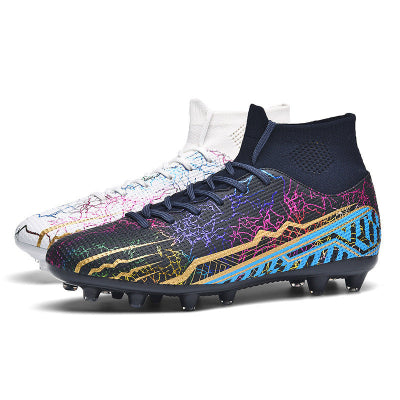 High-top Youth Spike Turf Soccer Shoes-5