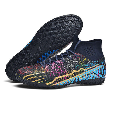 High-top Youth Spike Turf Soccer Shoes-7