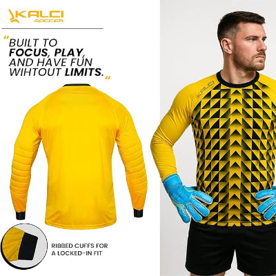 Kalci Soccer Goalkeeper Jersey | Elbow Padded Goalkeeper Shirt-5