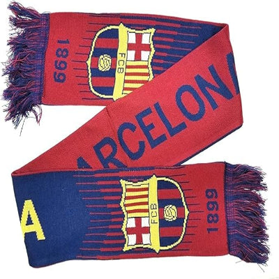 Officially Licensed FC Barcelona Soccer Team Double-Sided Unisex Scarf-4