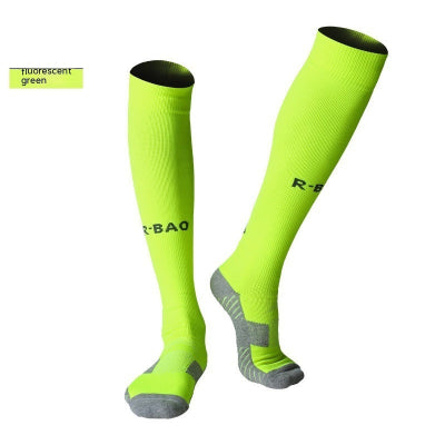 Towel Bottom Long Soccer Socks Ankle Support Protection Calf-7