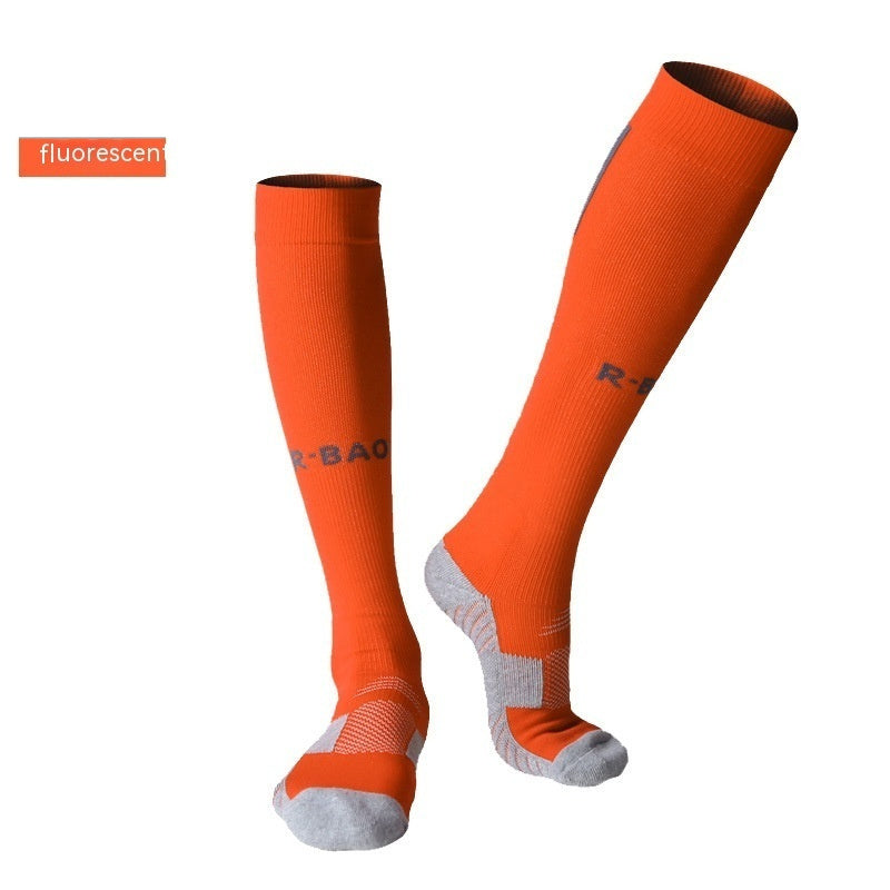Towel Bottom Long Soccer Socks Ankle Support Protection Calf-8