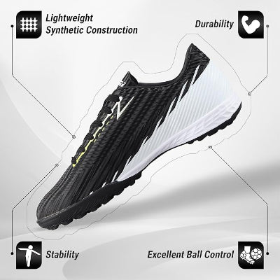 Soccer Shoes for Teen & Adult | Lightweight Football Turf Shoes with Durable Synthetic Upper | Athletic Turf Shoes with Rubber Outsole for Men and Women
