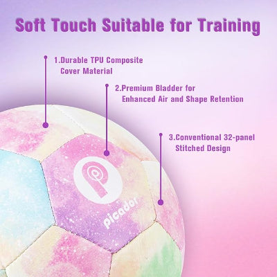 Soccer Ball, Kids Soccer Balls for Girls Boys Youth Children Training Backyard School Indoor Outdoor Ball with Pump Gift