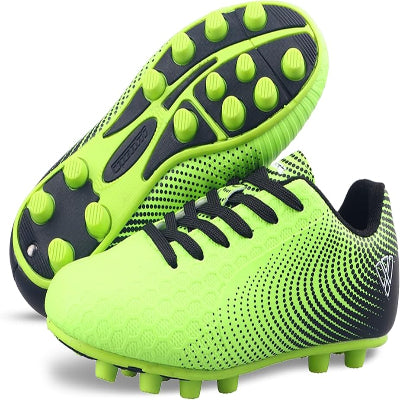 Boys Girls Soccer Cleats | Youth Firm Ground Athletic Outdoor Football Shoes for Toddler,