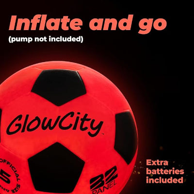 Glow in The Dark Soccer Ball | Light Up Indoor/Outdoor Soccer Ball